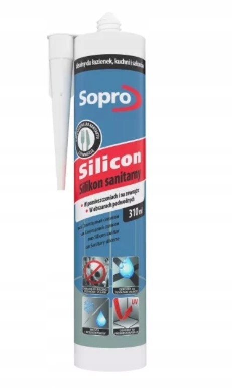 

Silikon sanitarny srebrno-szary 17 310ml Sopro 036