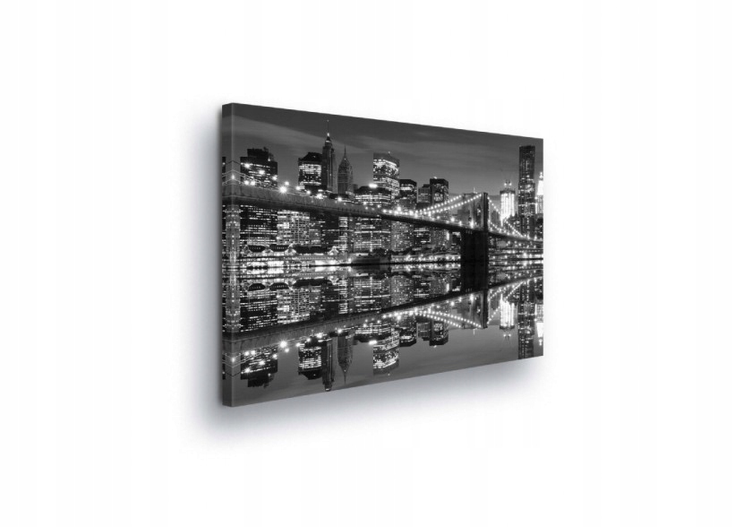 Obraz 100x75 Brooklynský most New York noc město architektura panorama