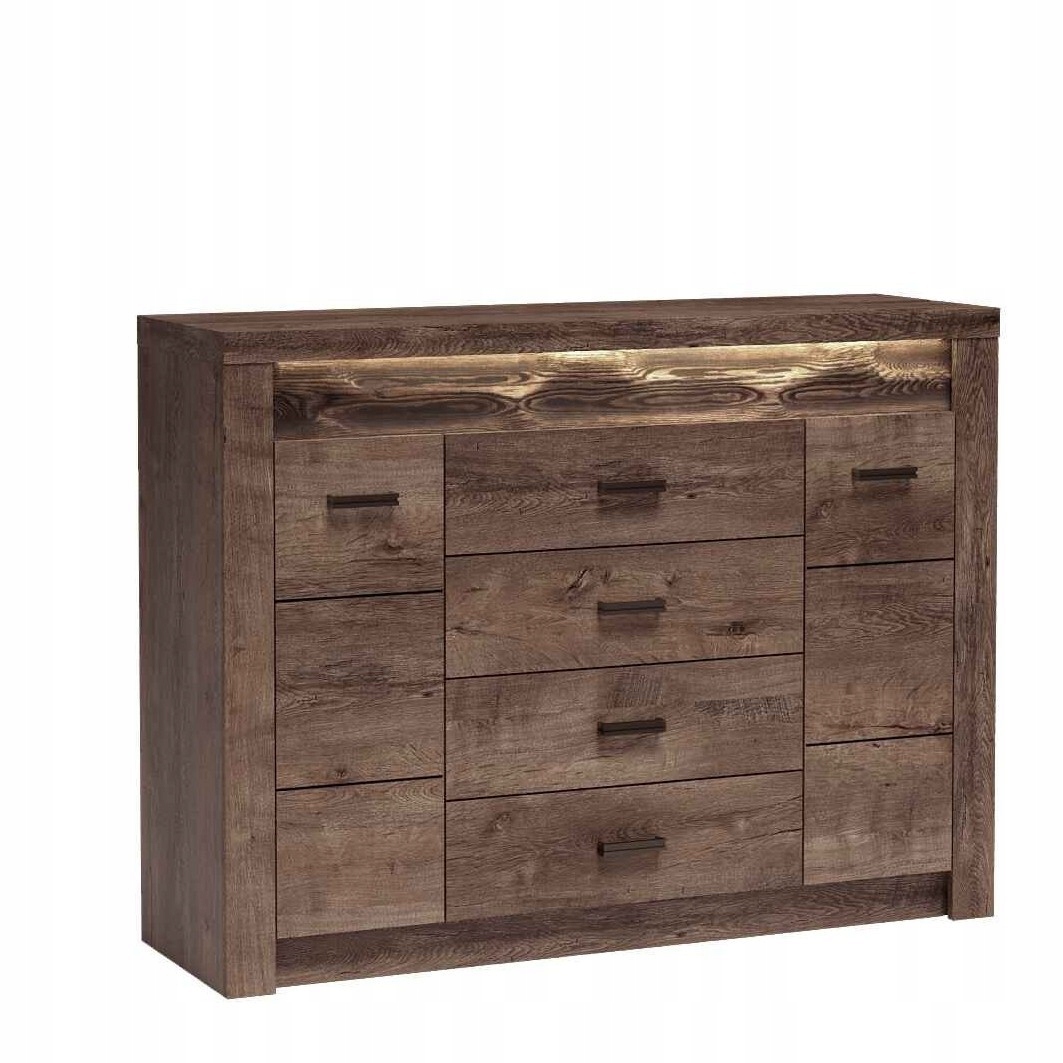 Komoda Zeri 137 cm do obývacího pokoje Ložnice Hnědá