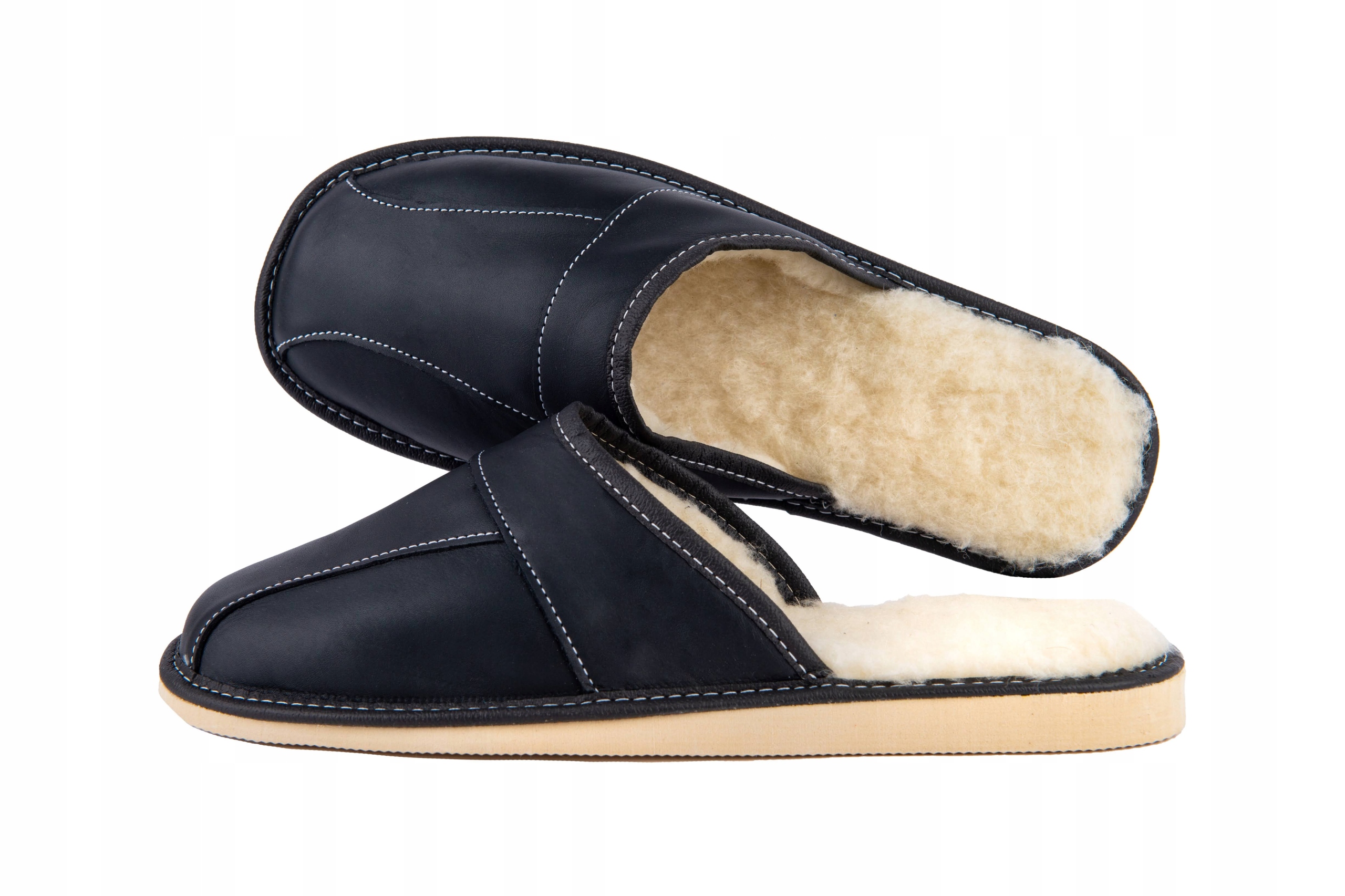 

Ciepłe Kapcie Męskie Klapki Domowe Wełna Tylbut