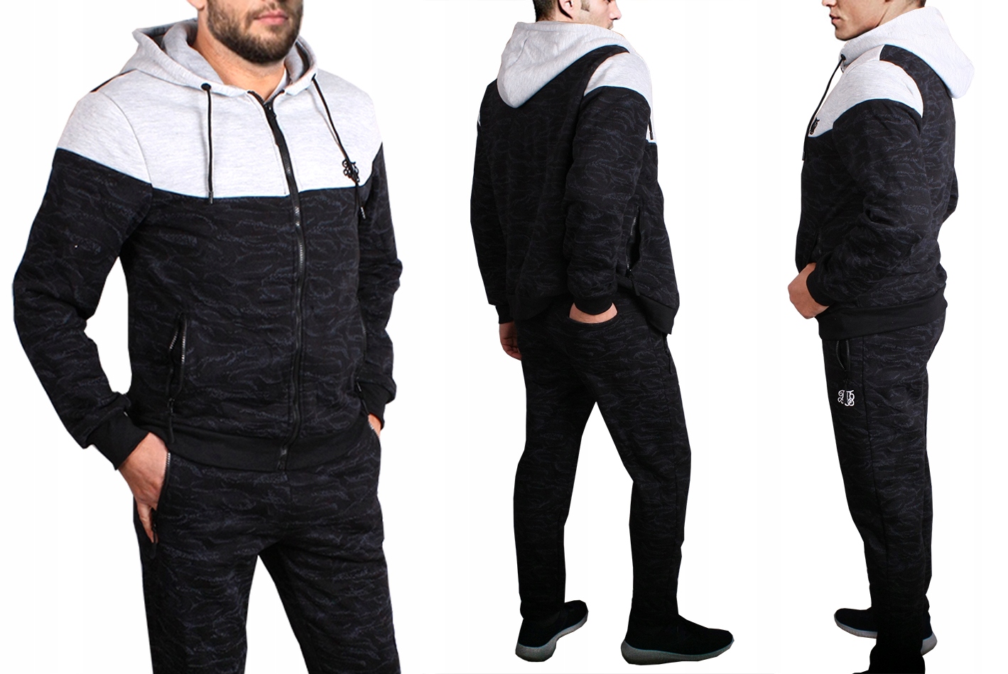 

Dres męski Ocieplany bluza Kaptur 2019 czarny M
