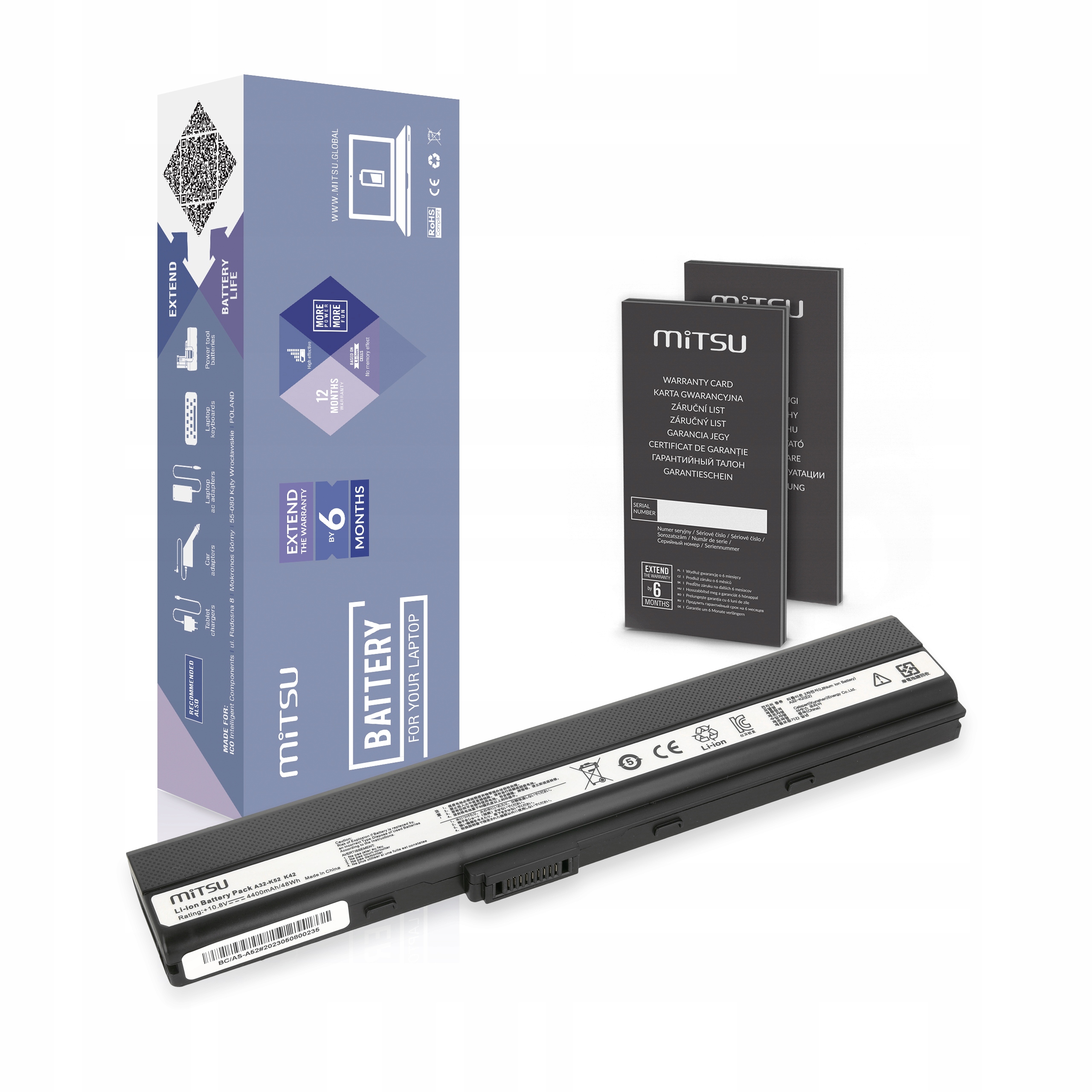 Bateria A32-K52 do Asus A52 A52F K52 K52F K52J