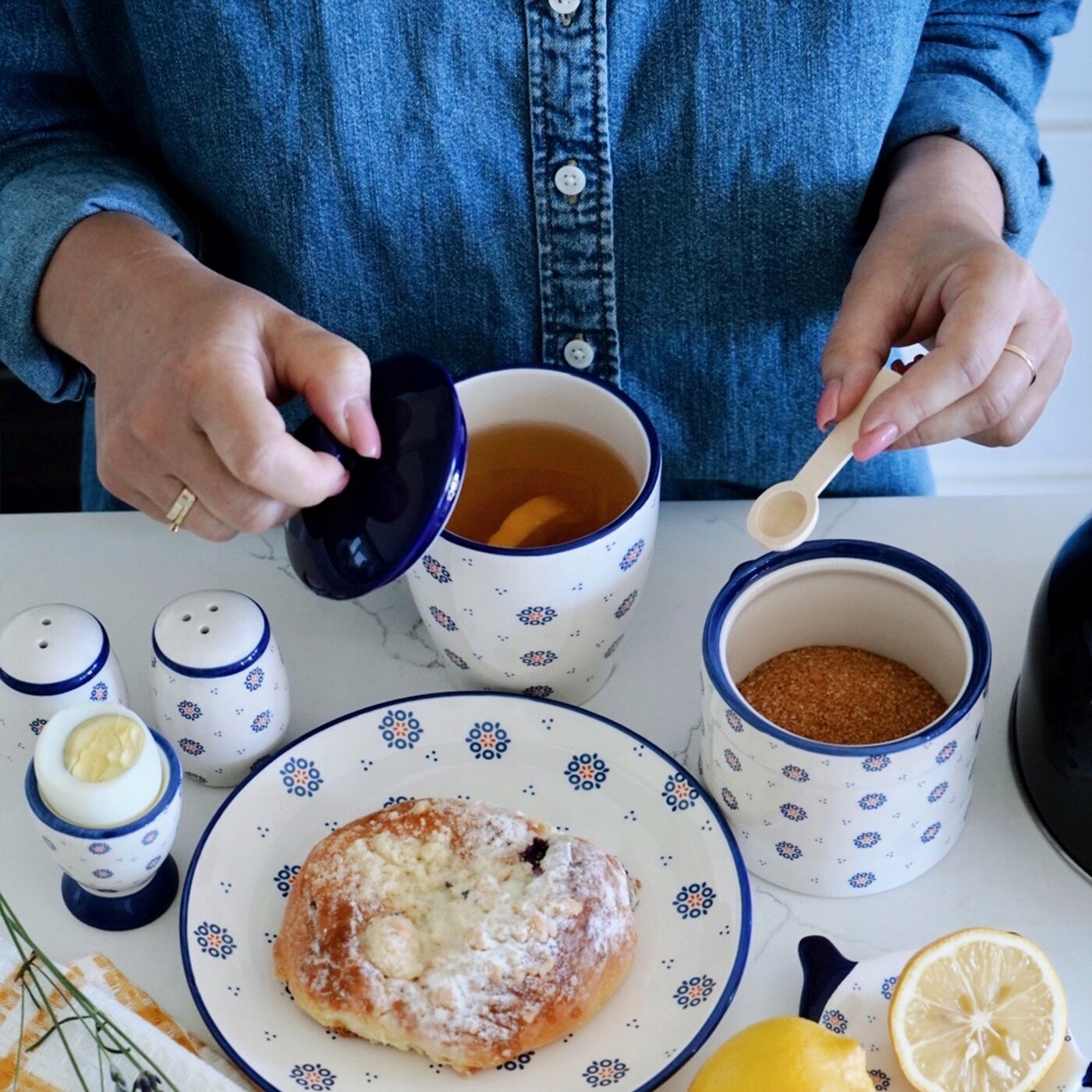 Ceramiczna SOLNICZKA I PIEPRZNICZKA retro Tadar Młynek brak