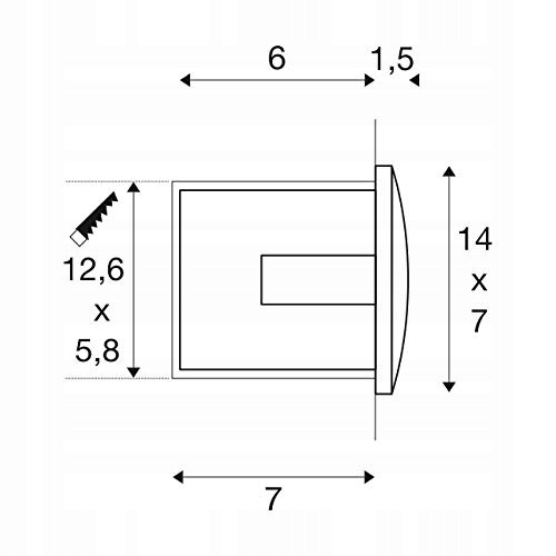 Kinkiet LED Wpuszczany Schodowy Wewnętrzny Antracyt 3000K 14cm SLV — miniatura 5