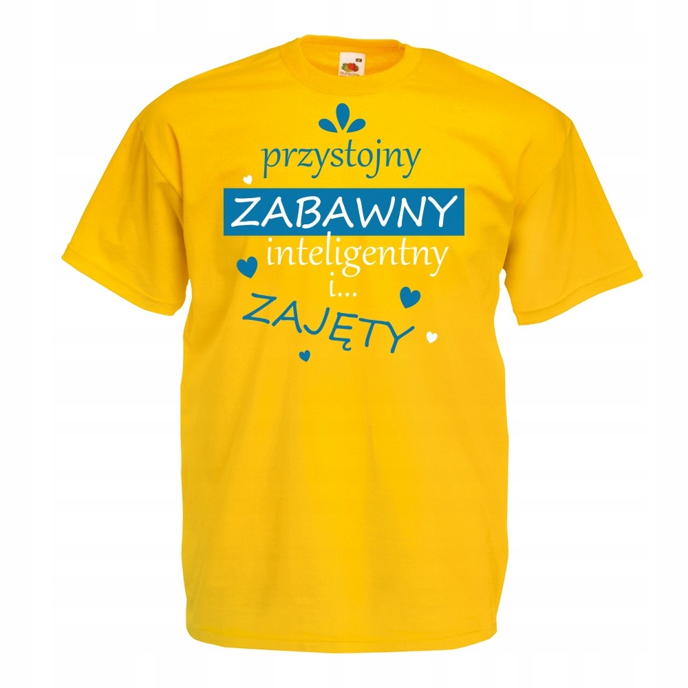 

Koszulka przystojny zabawny zajęty L żółta