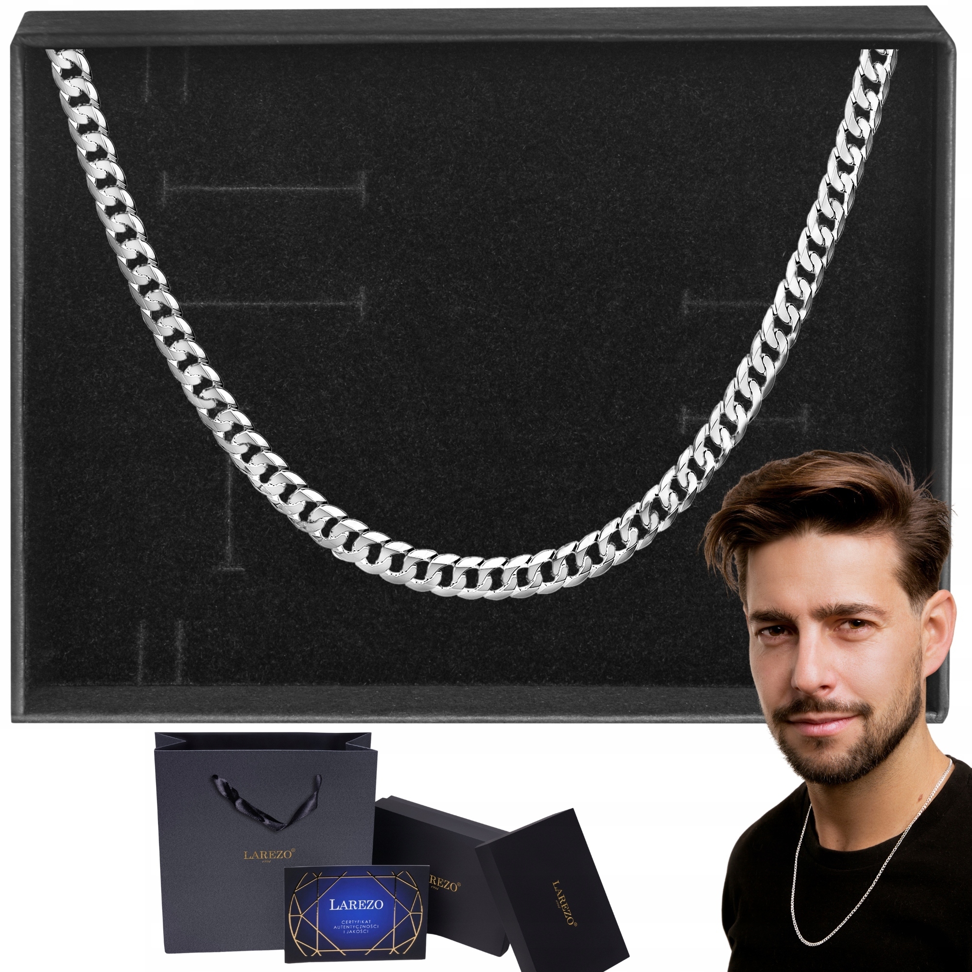 Pánský Stříbrný Řetízek Pancr 55CM, Plně Kovaný, Rhodiovaný, 2MM, Stříbro 925