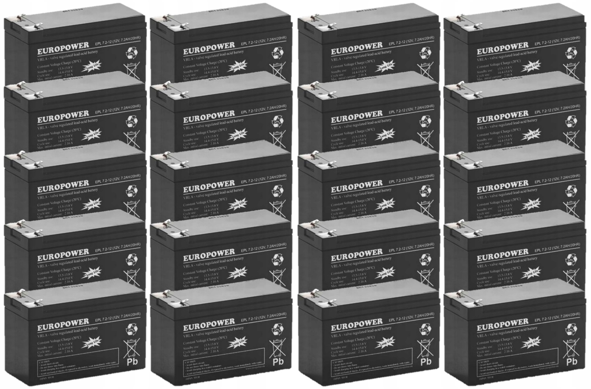 TBC50 Baterie Zestaw Akumulatorów Ups Apc Eaton Powerwalker 20x Epl 7,2-12