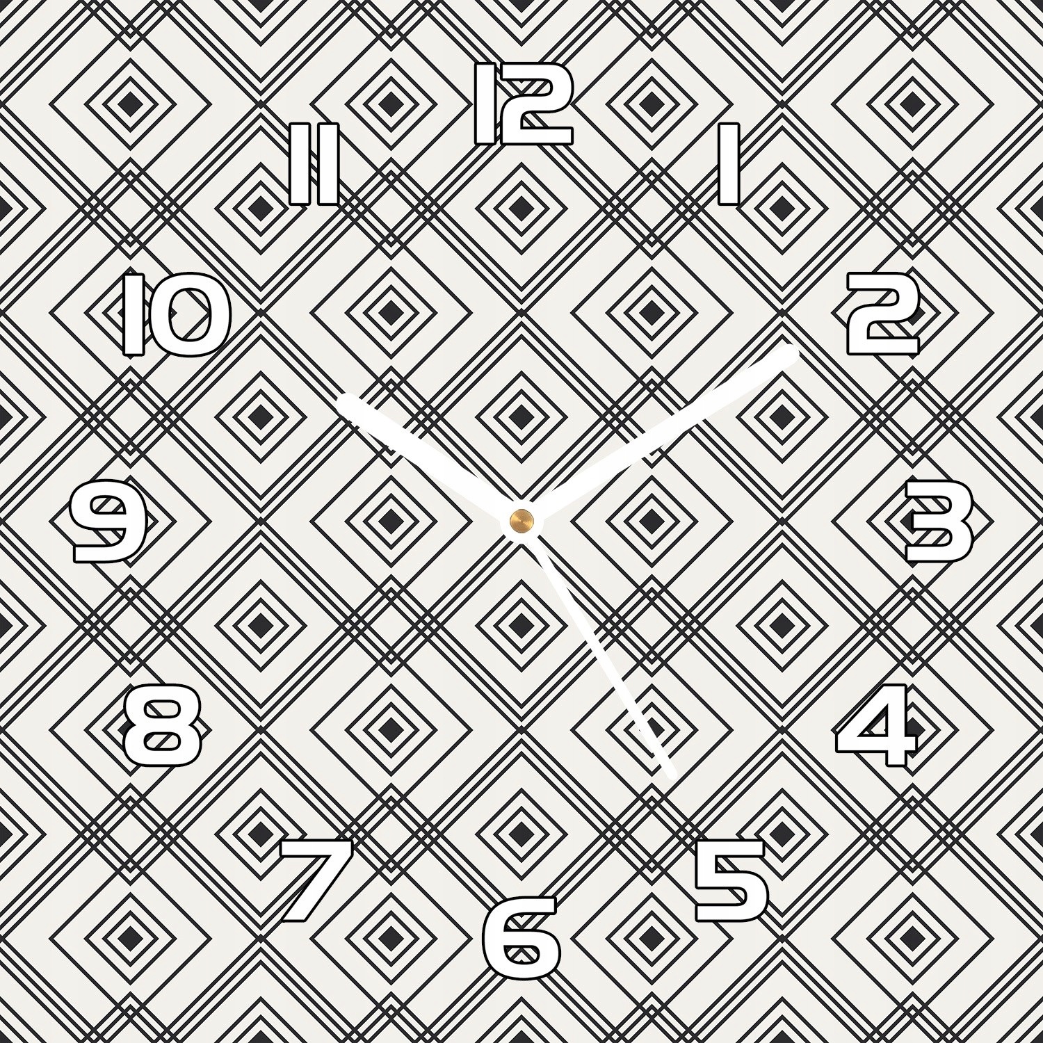 

Zegar szklany na prezent Geometryczna iluzja 30x30