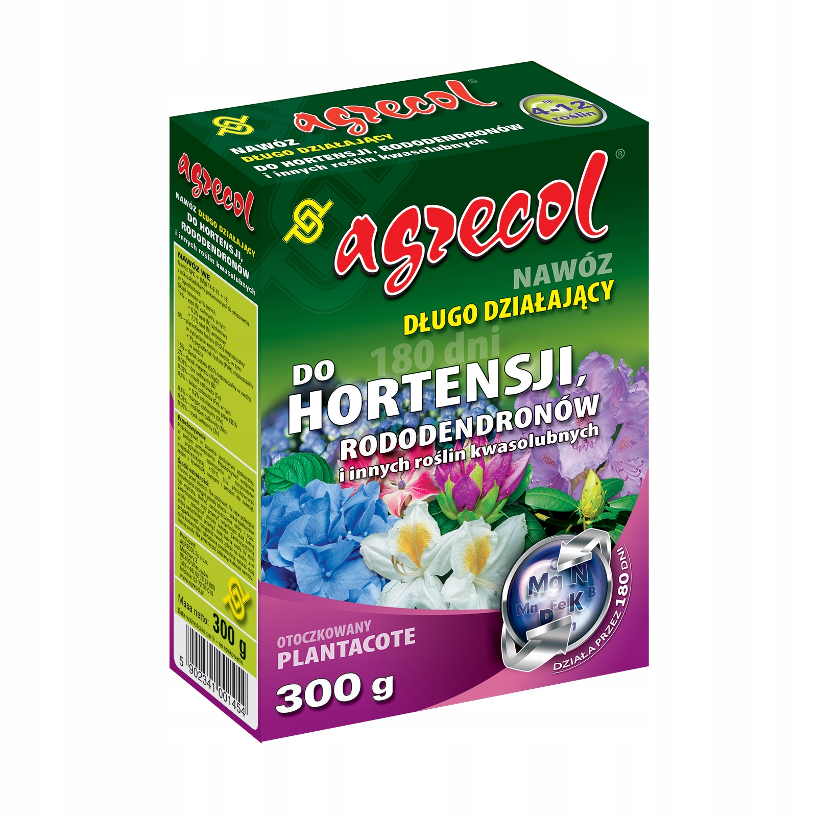 Talajban termesztett rózsafák, azáleák és hortenzia műtrágyája