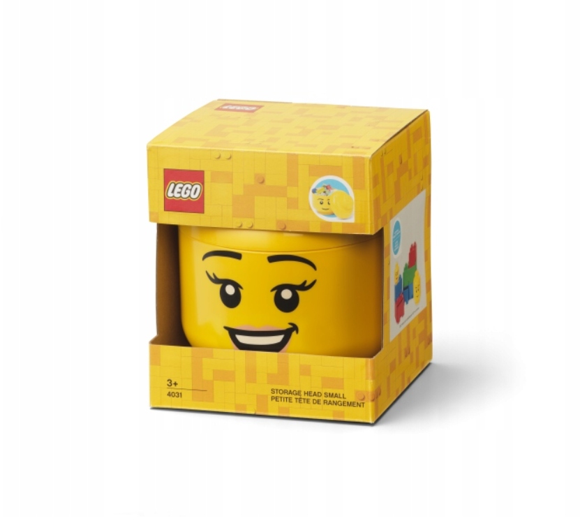 Lego pojemnik na klocki w kształcie głowy dziewczynka 16cmx16cmx19,5cm