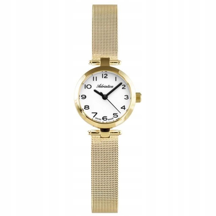 Adriatica dámské zlaté hodinky s čitelným ciferníkem A3435.1123Q