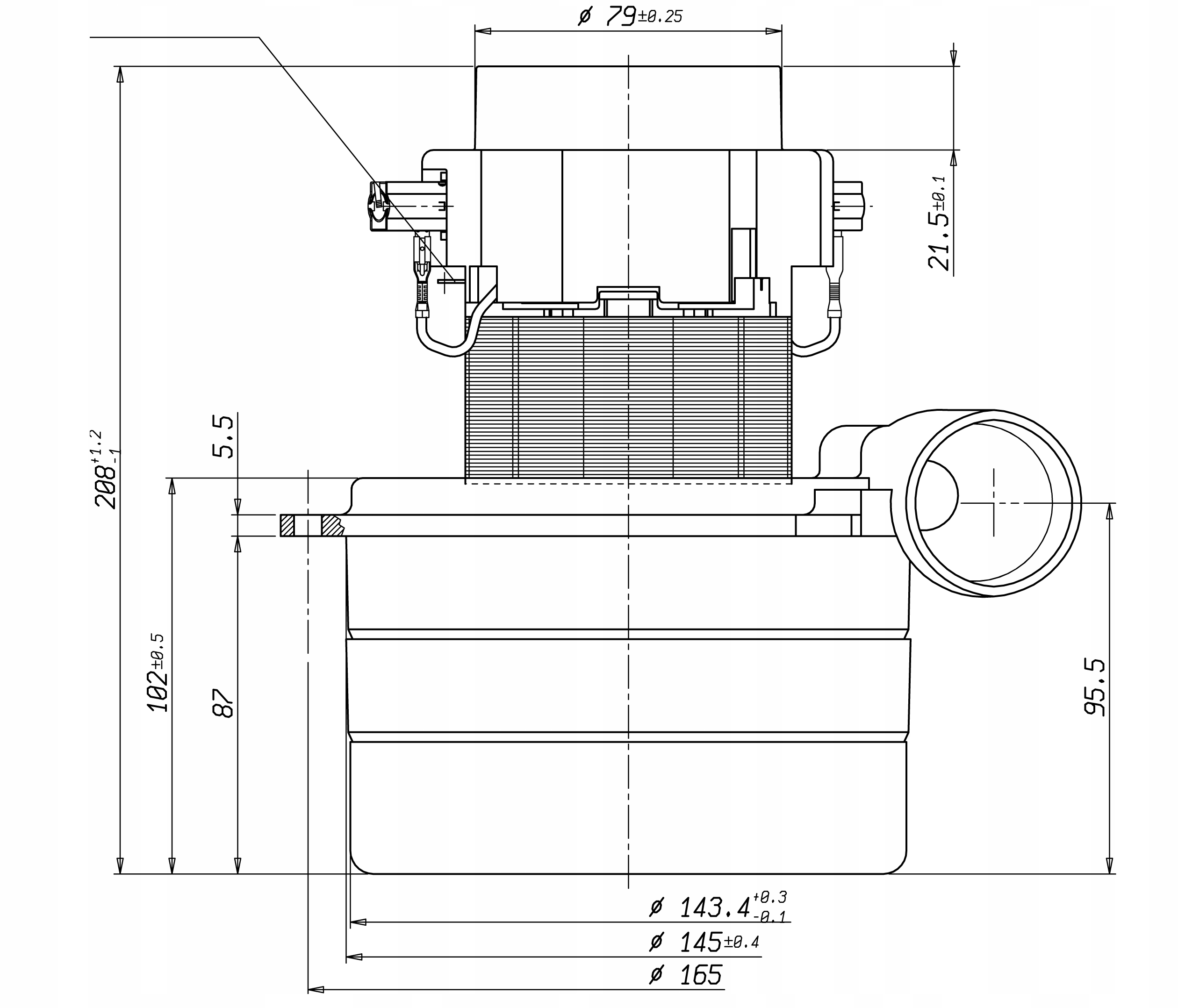 Odkurzacz centralny silnik 3turb Ametek H065900003 Marka Inna