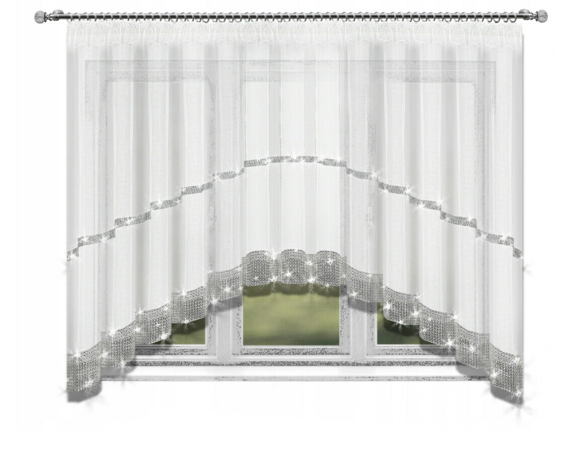 

Firana Cyrkonie 300x150 Biała Diamenty Woal