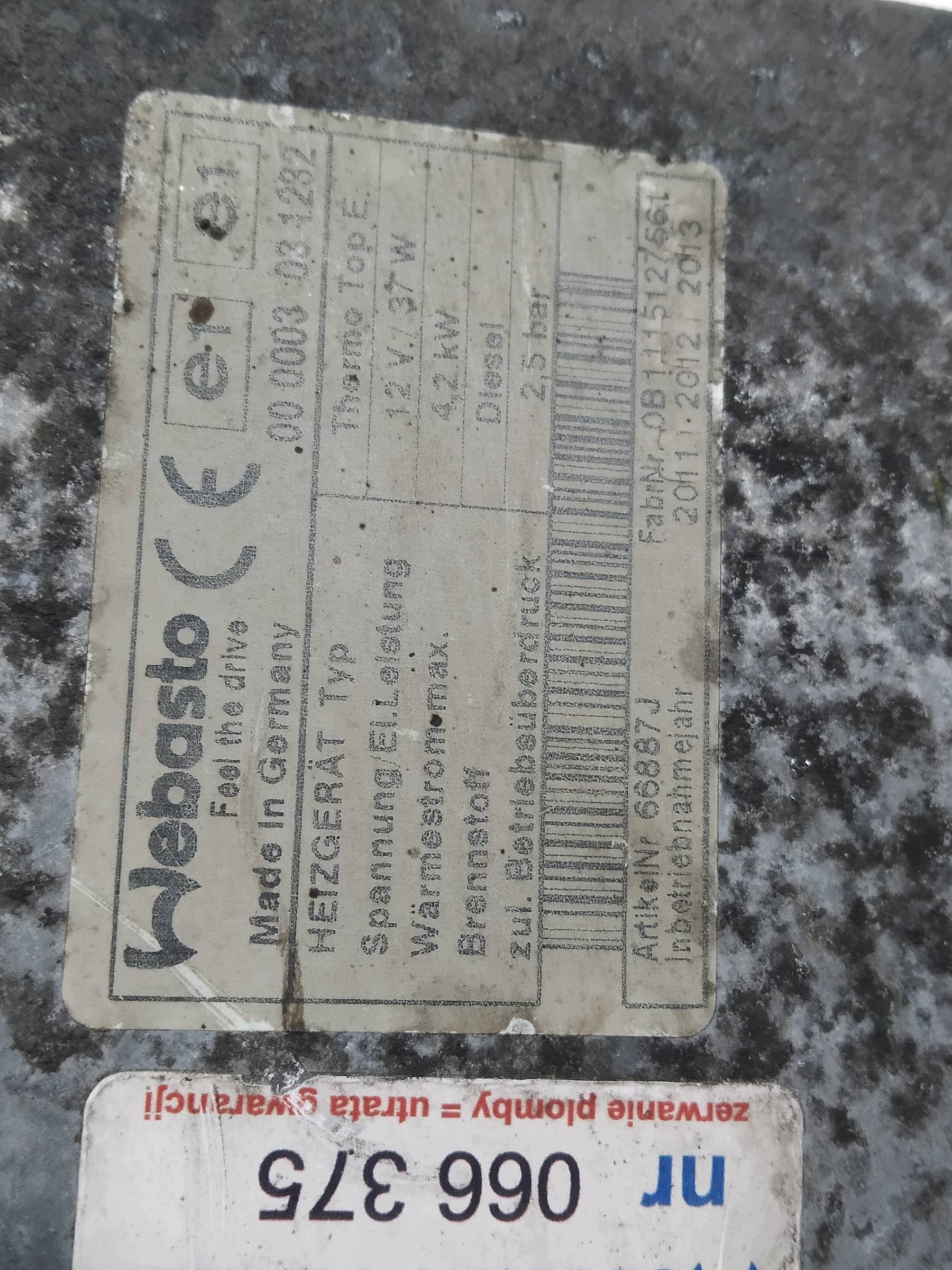 webasto 66887J 000003031232 Suzuki SX4 e (2006-2013)