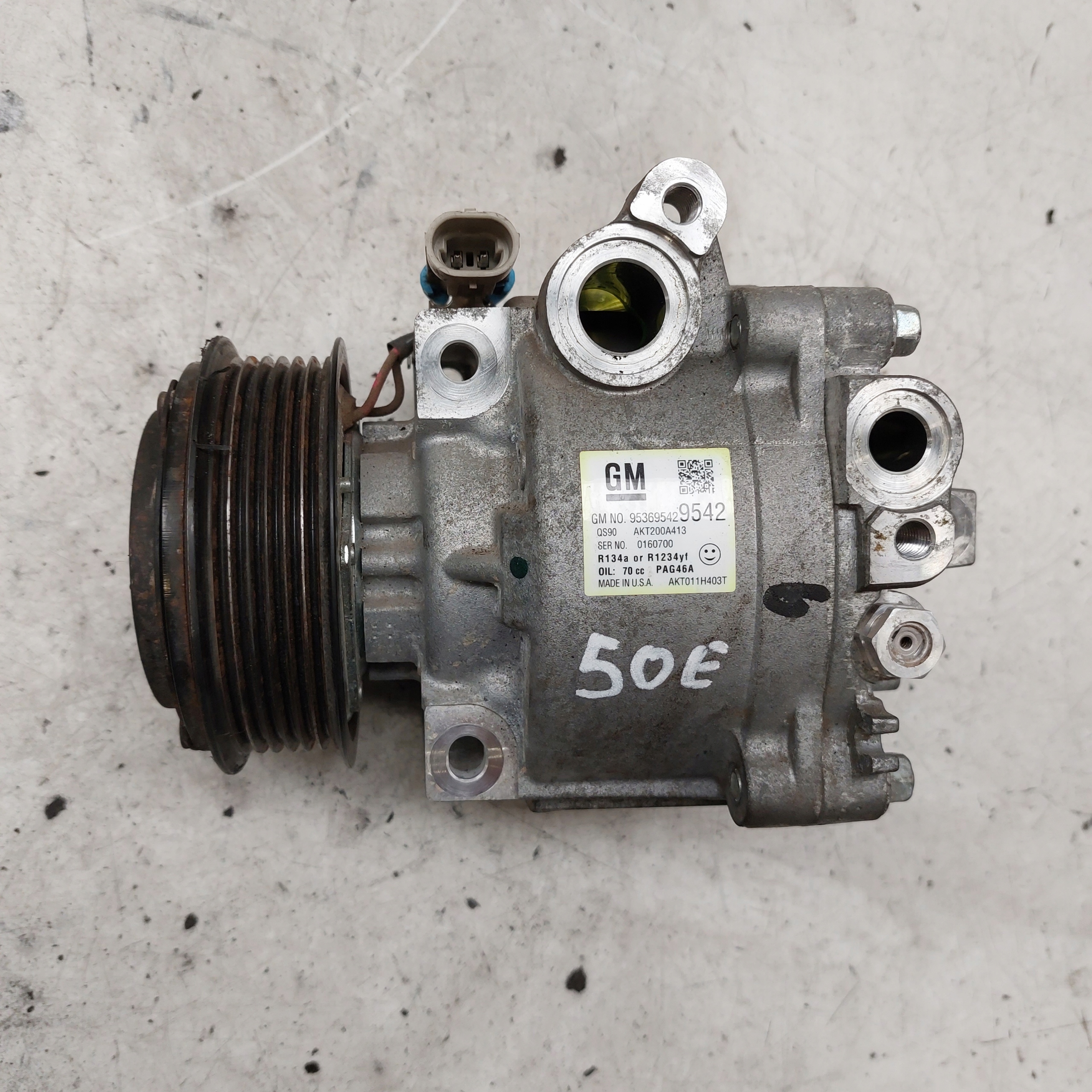 95369542 9542 - OPEL MOKKA 1,4 T БЕНЗИНОВЫЙ КОМПРЕССОР КОНДИЦИОНЕРА