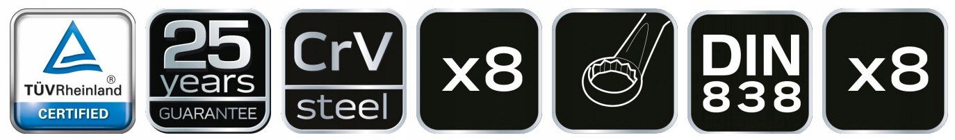 Wklad szafki klucze oczkowe odgiete 8el NEO 84 233 Producent code 84 233