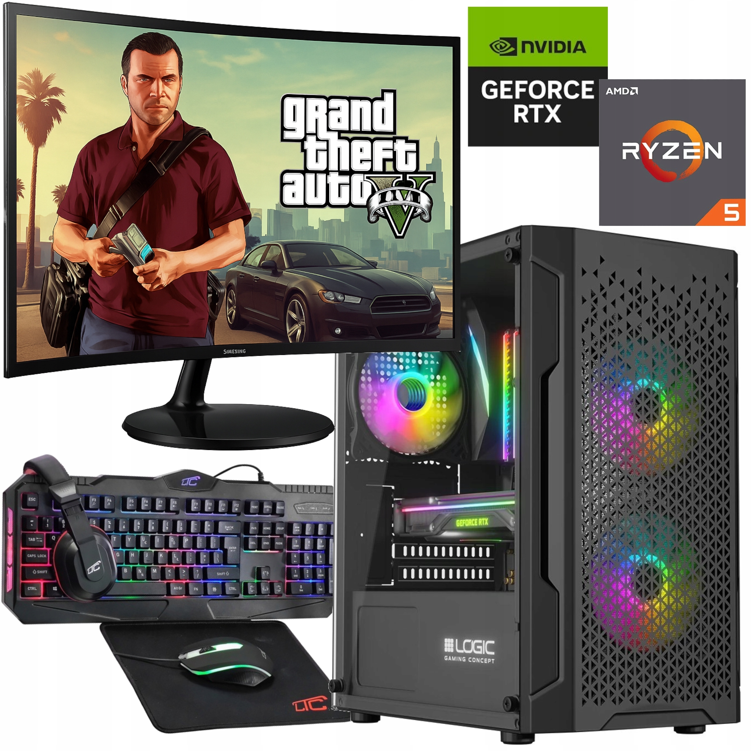 Zestaw Komputer Gamingowy Ryzen 5 3600 l Rtx 3050 l 32 Gb l 1TB Win 11 Pro