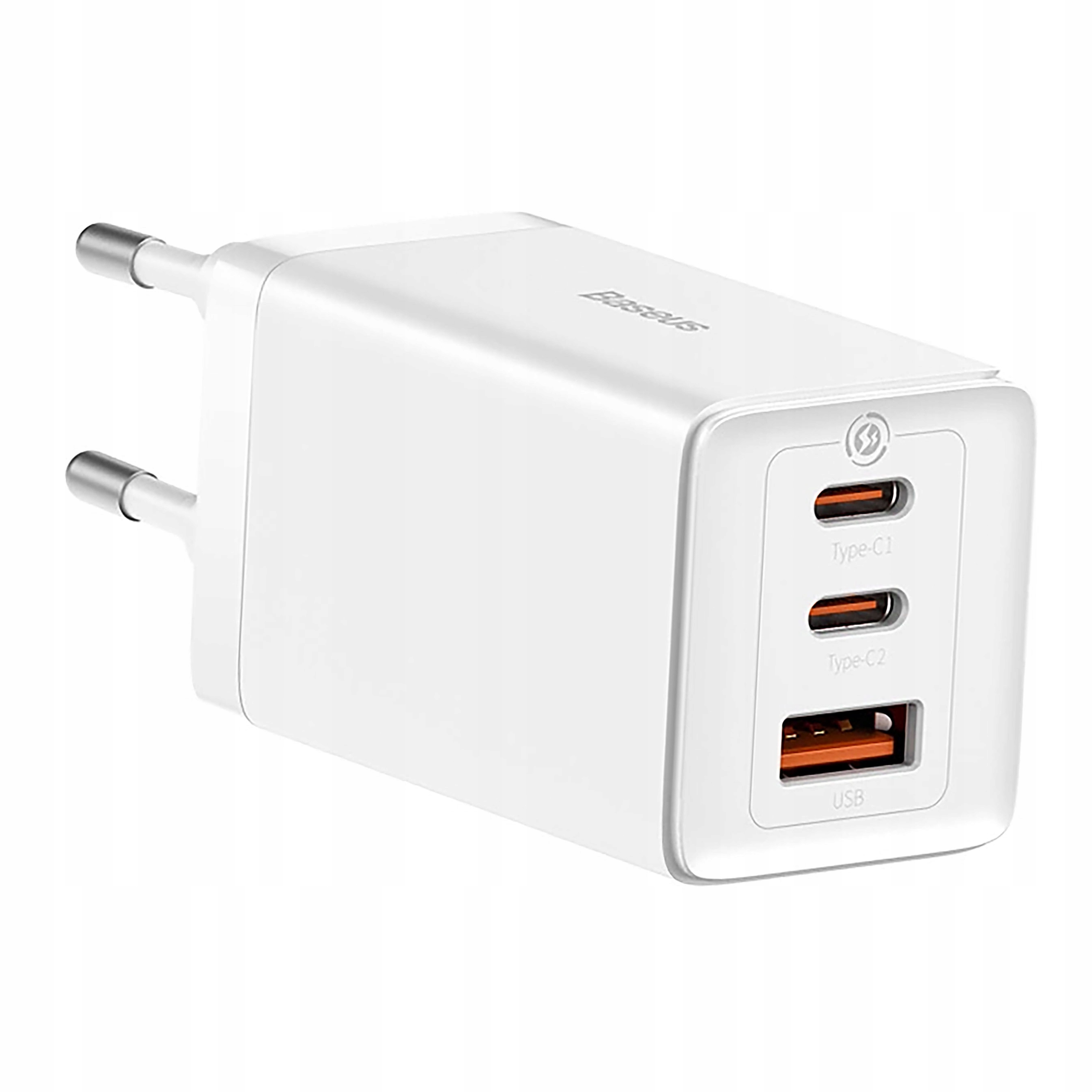 Szybka ładowarka sieciowa GaN 2xUSB C 1xUSB 65W Baseus GaN5 Pro kabel Usb-c