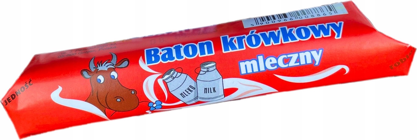 Jedność Baton Krówkowy Mleczny Ręcznie Robiony 50 g 36 sztuk
