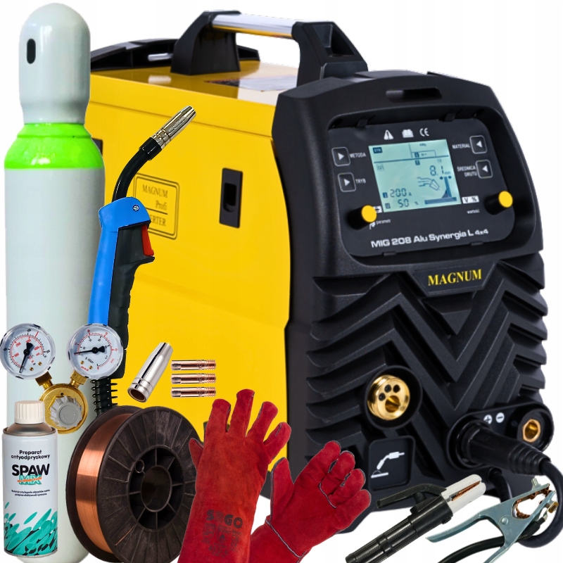 Spawarka inwertorowa migomat Magnum Mig 208 Alu Synergia L 4X4 Mma Tig miga