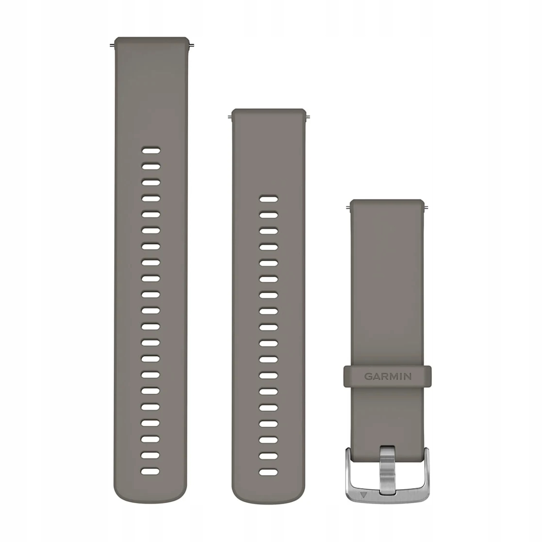 Silikonowy pasek Garmin Quick Release 22mm -Silver grey z srebrnym