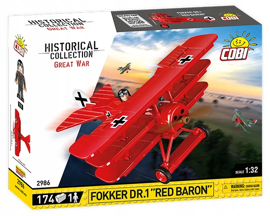 

Klocki Cobi 2986 Samolot Fokker Dr.1 Red Baron