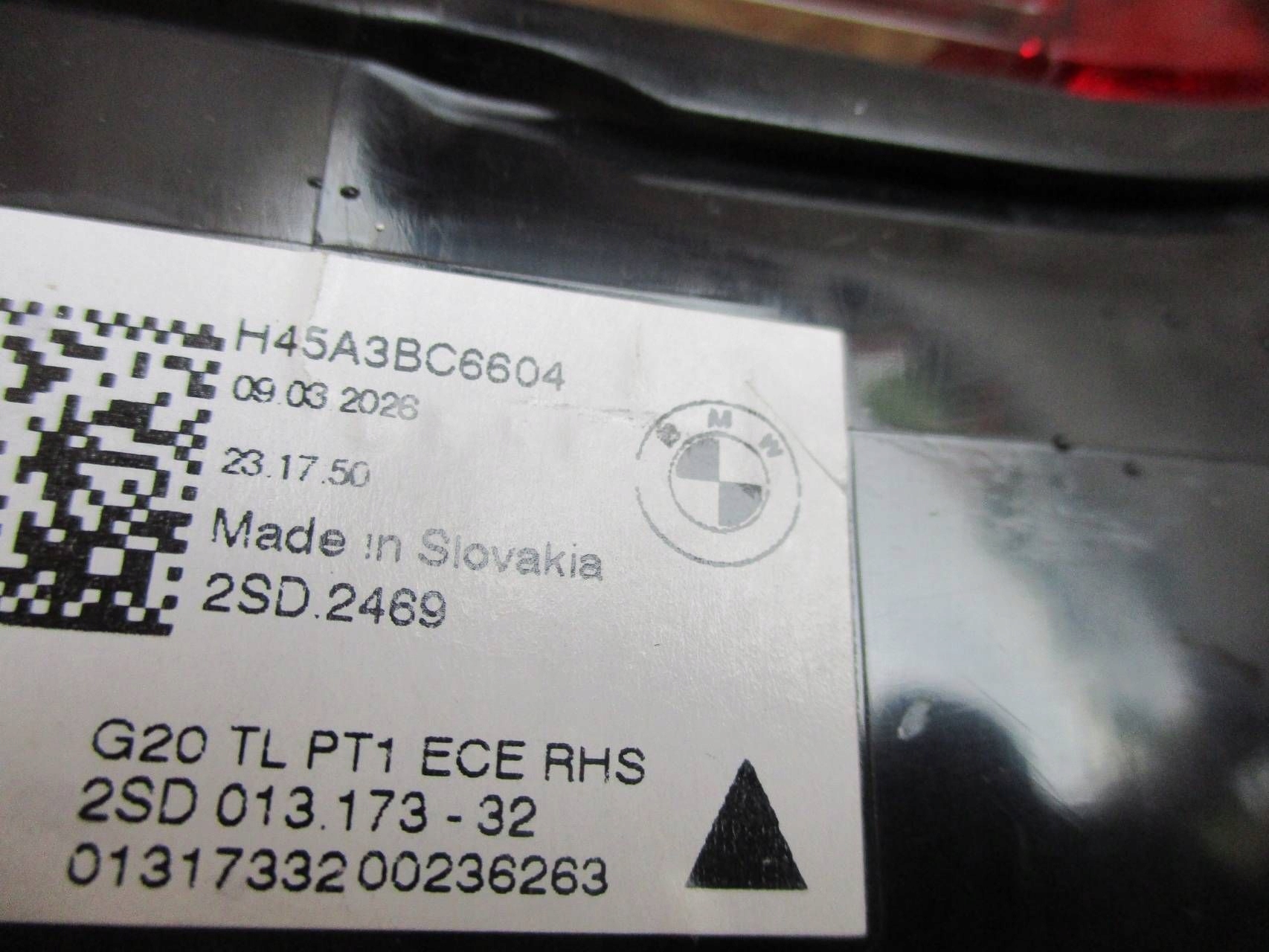 light rear part rear right BMW 3 G20 sedan