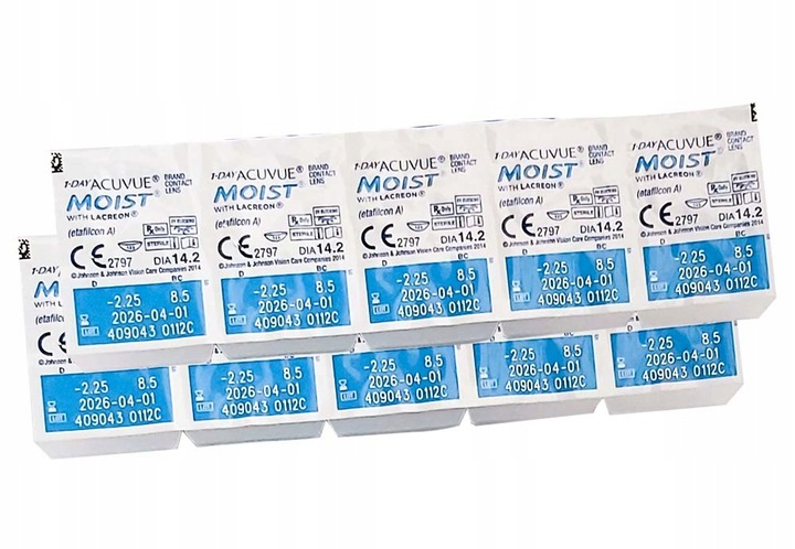 

1-DAY Acuvue Moist 10szt -0,75 9.0
