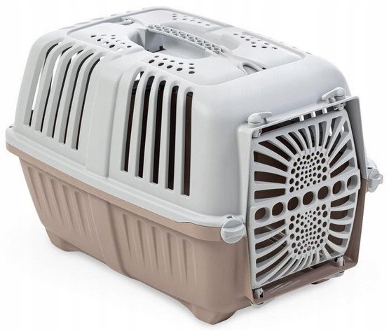 Levně Yarro/Moderna Přepravka Pratiko Malé plastové dveře růžovo-šedé [Y2512]