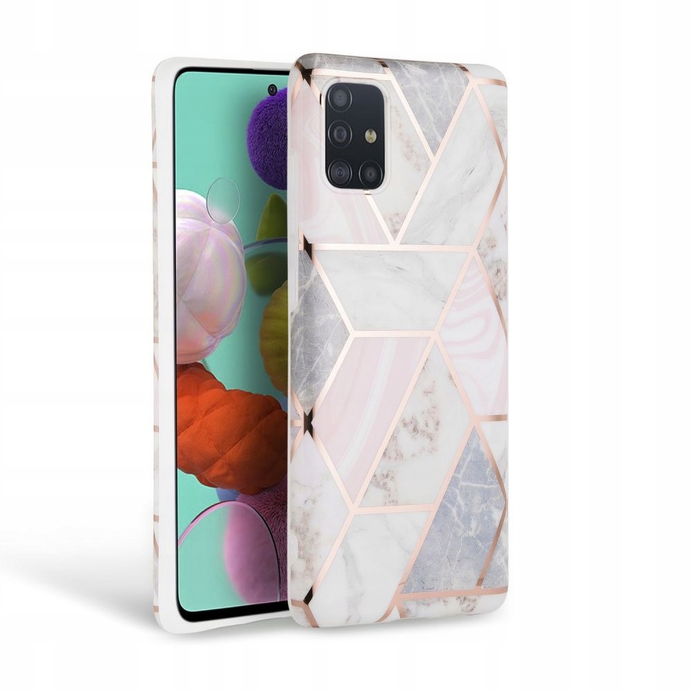 

Futerał Marble do Samsung A51 różowy