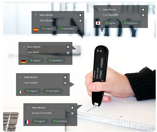 Translator elektroniczny Tłumacz mowy skanuje 12 języków bez Wi-Fi