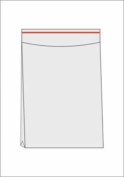 Worki z klejem celofan przeźroczyste 35x45cm 5cm klapa100szt