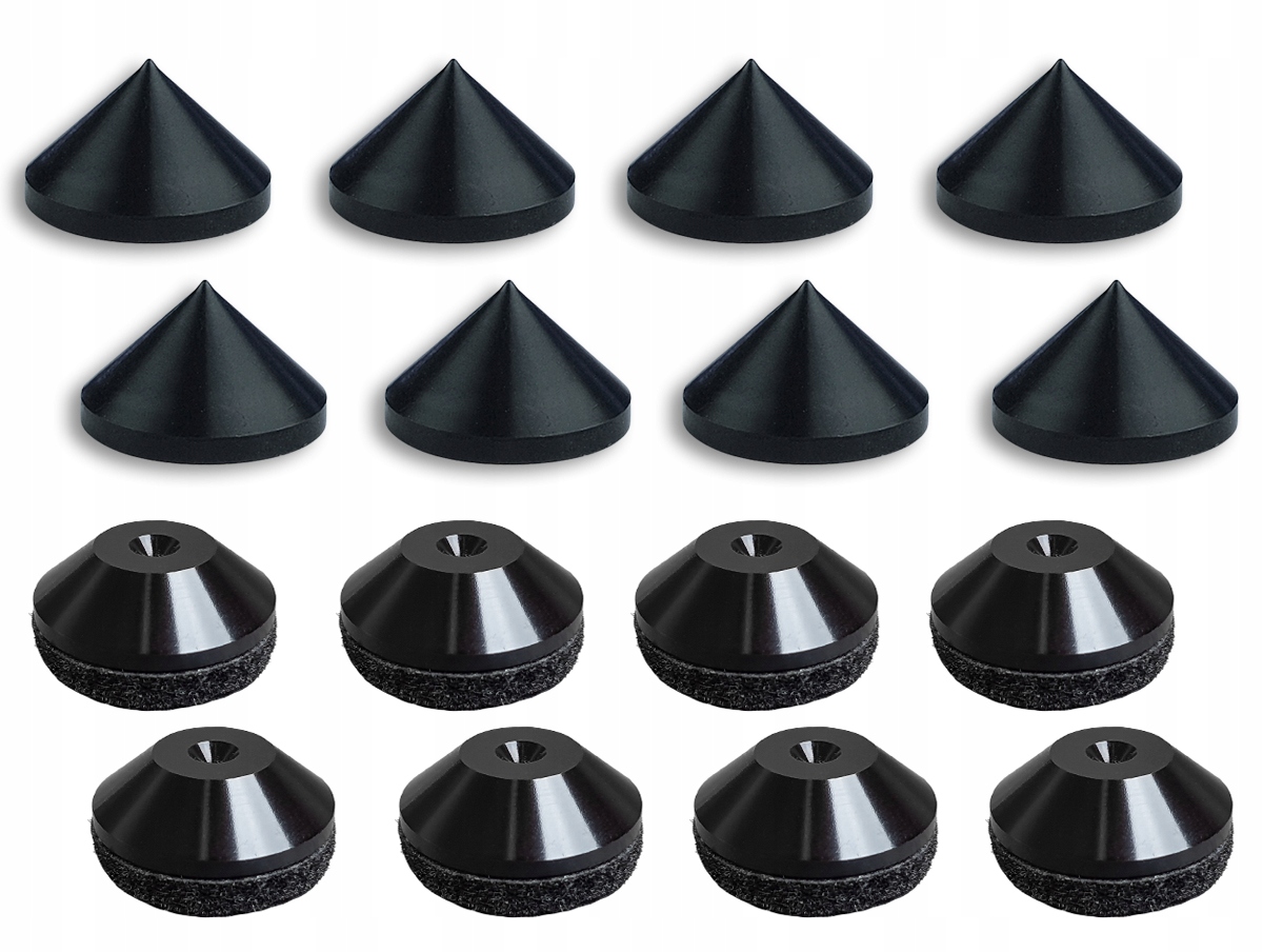 KOLCE K27 PODKŁADKI P4 POD KOLUMNY GŁOŚNIKI PRZYKLEJANE 8szt. CZARNE