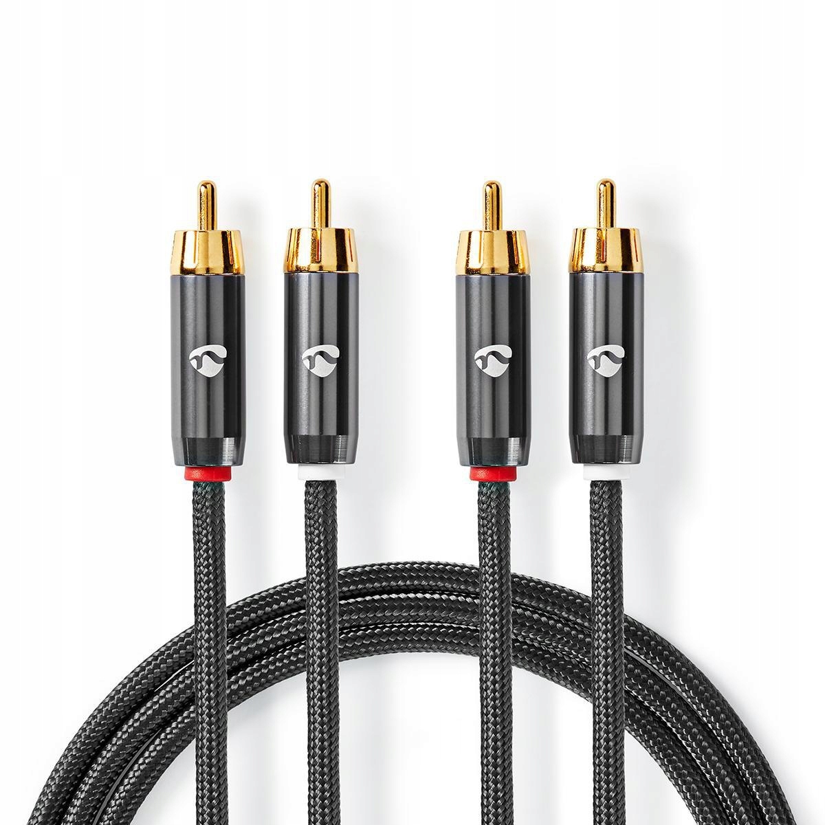 Nedis Kabel audio CATB24200GY20 2 m, 2 x Rca, szary