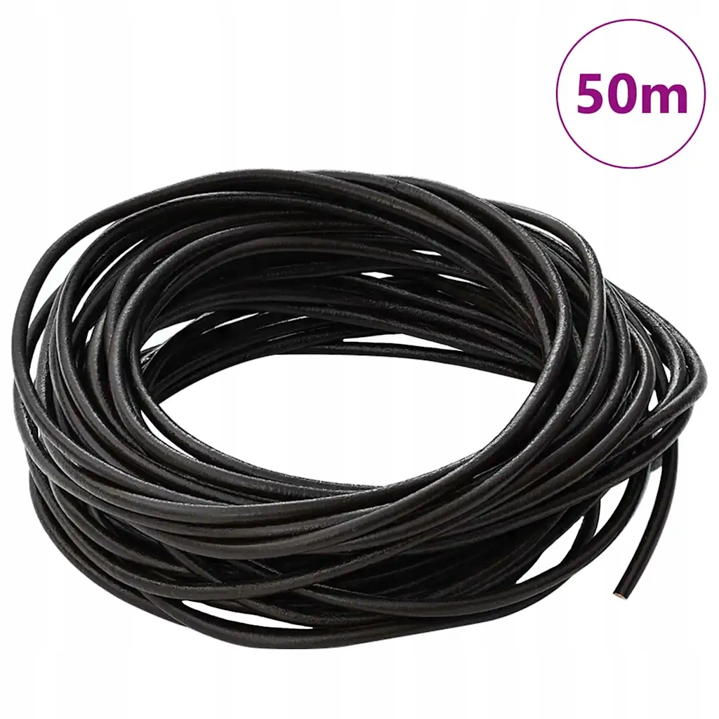 Kožená šňůra Tmavě hnědá Ø3 mm x 50 m Kůže