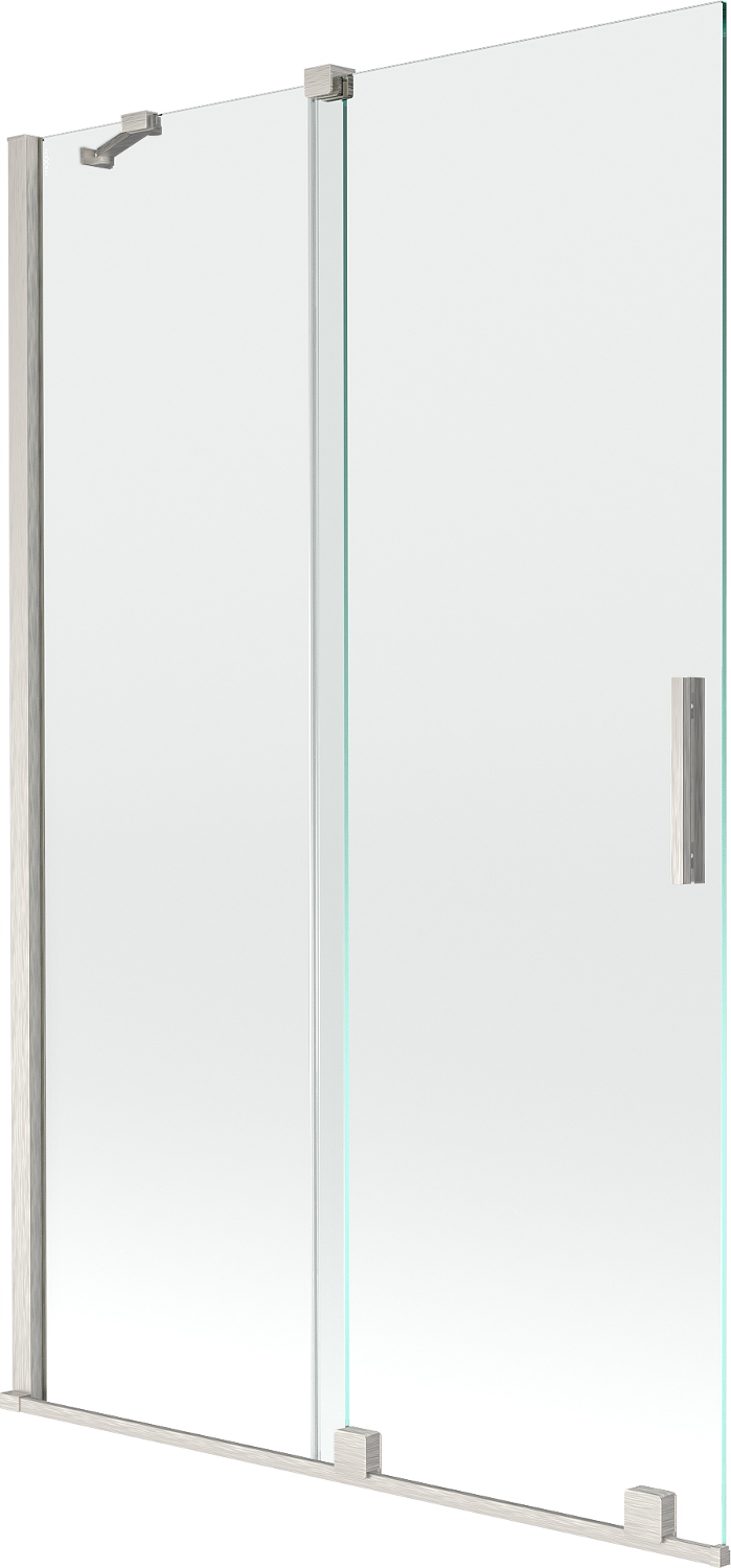 Mexen Velar 2-křídlový posuvný sprchový panel 110x150 cm, průhledný, kartáč