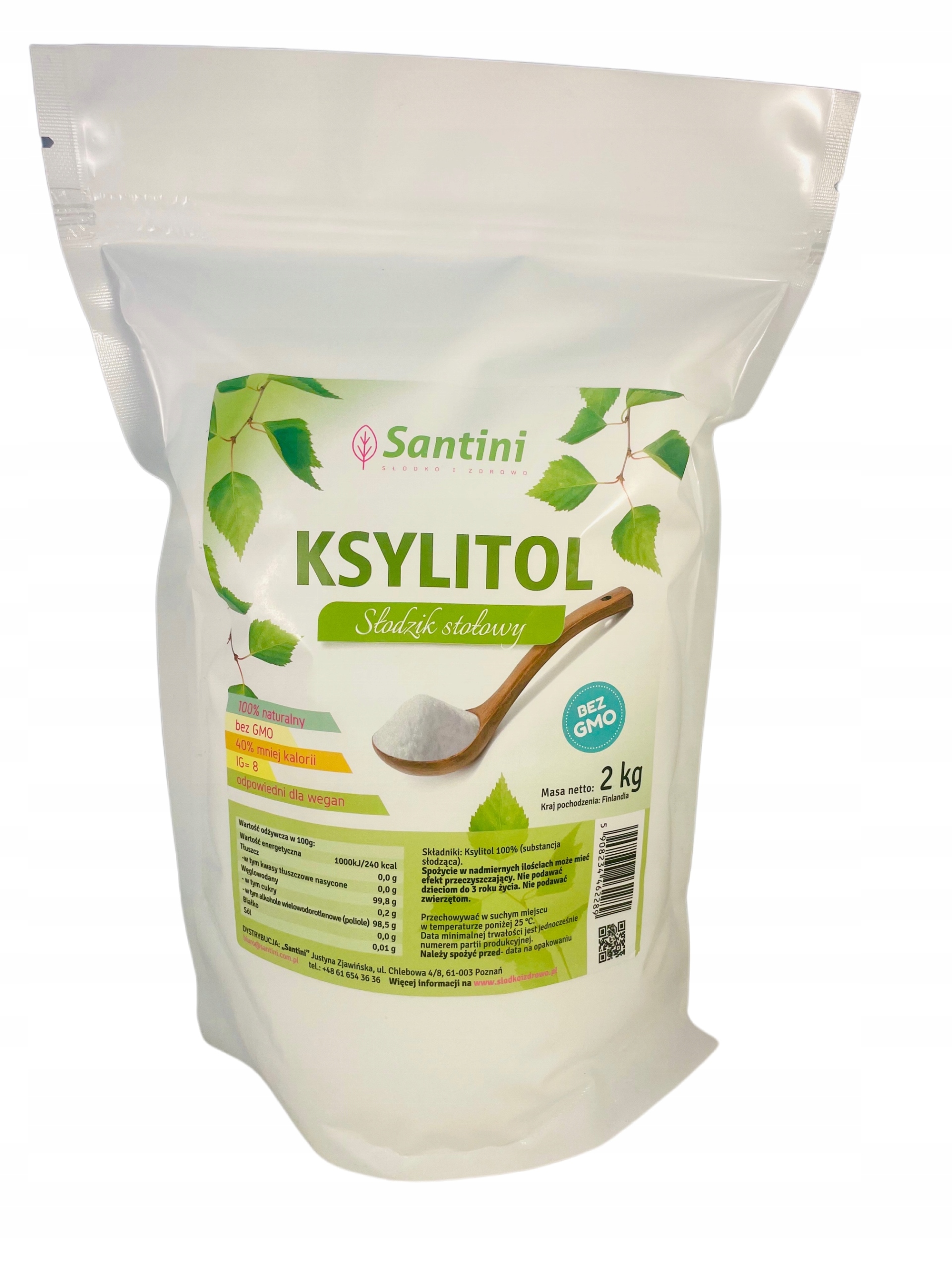 Levně Xylitol krystalický Sáček 2 kg, Santini
