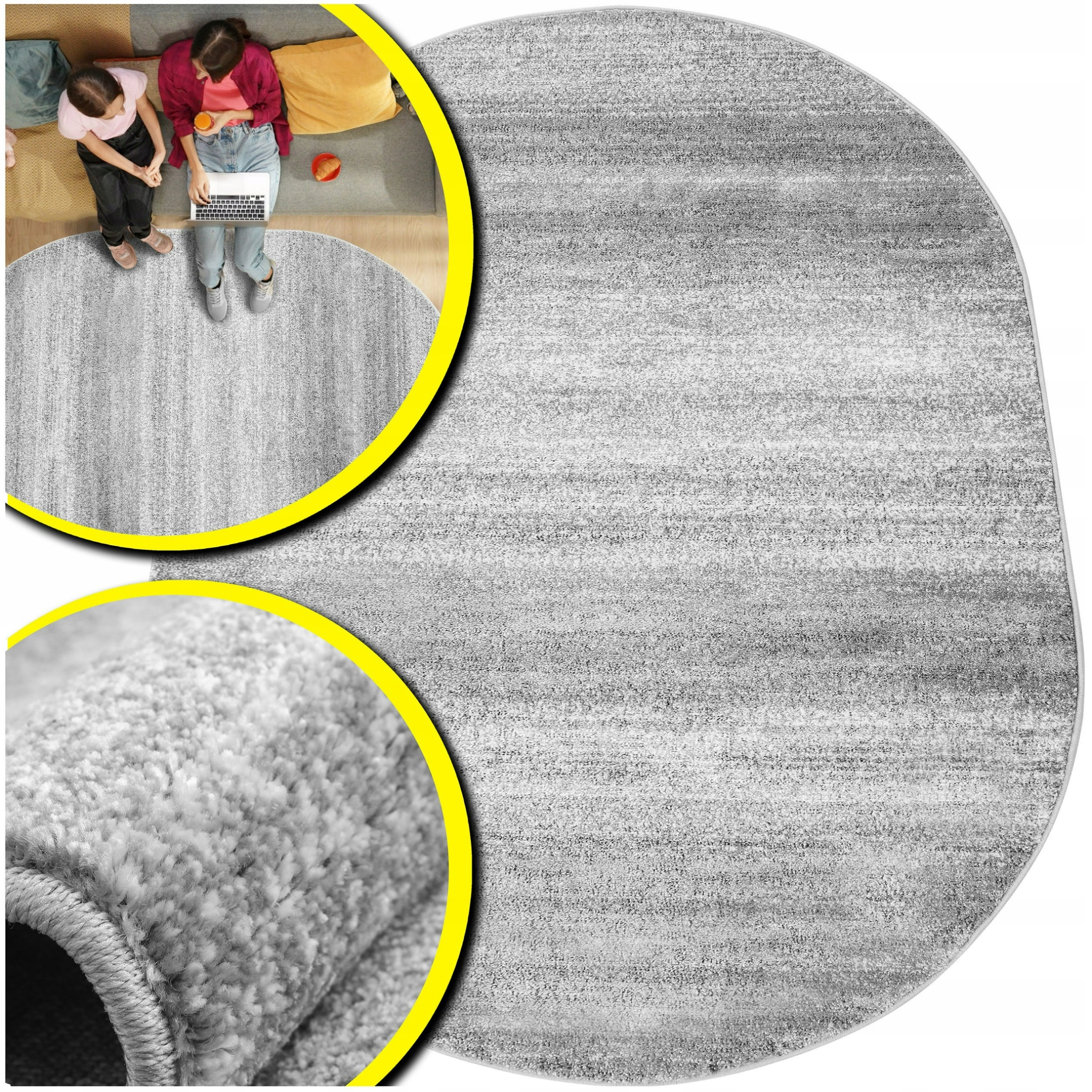 Oválný Šedý Koberec Do Obývacího Pokoje Adventure Koberec Do Ložnice Pokoje 160x230