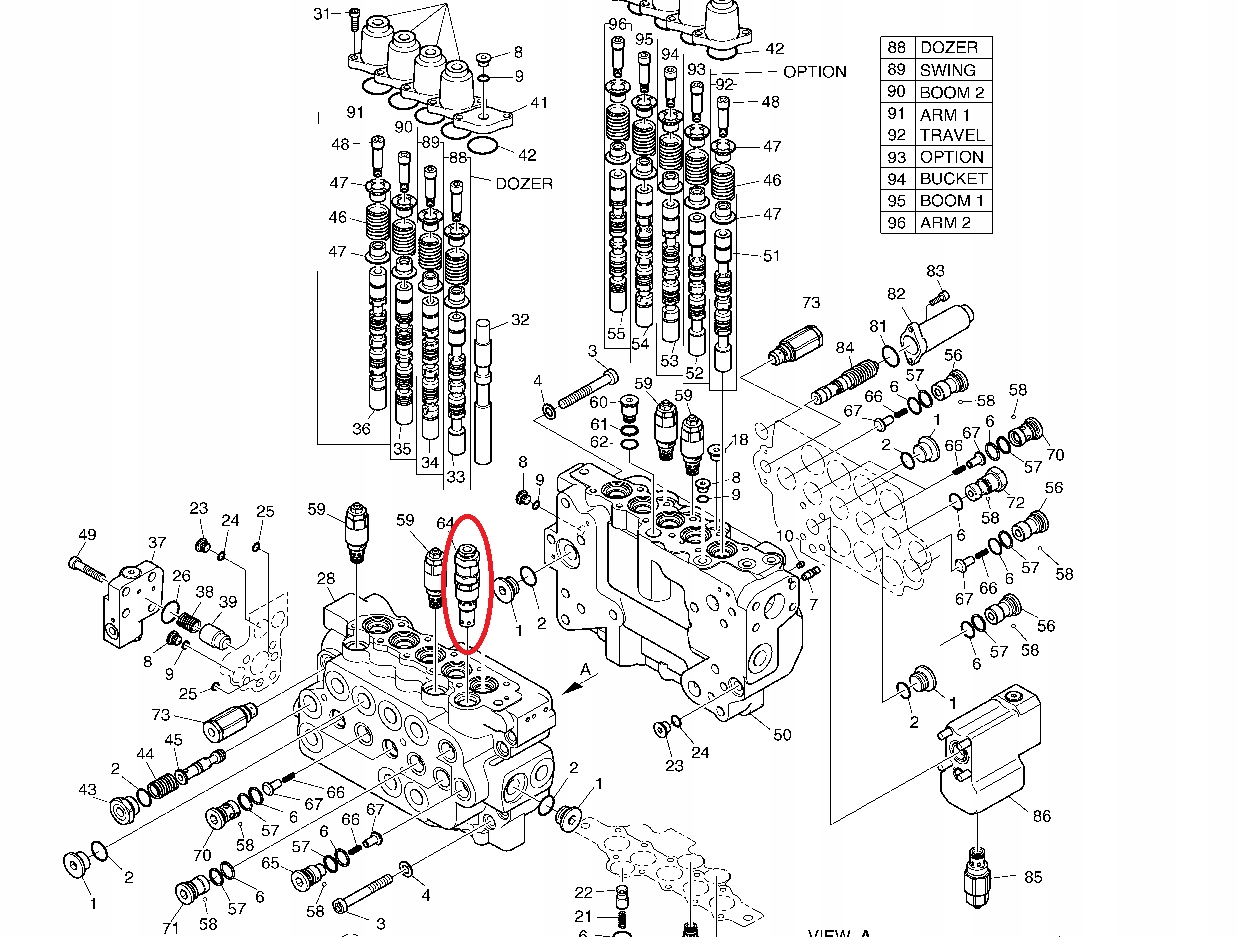 Zawór przelewowy Doosan 2420-1225Akoparka oryginał Typ maszyny Koparka