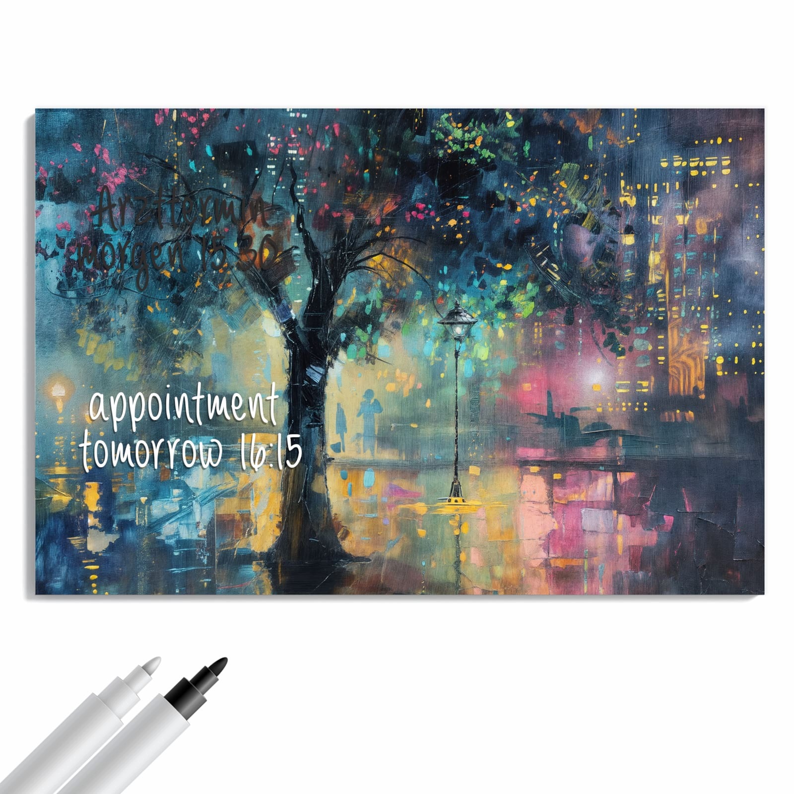 Magnetická tabule Déšť Město 90 × 60 cm