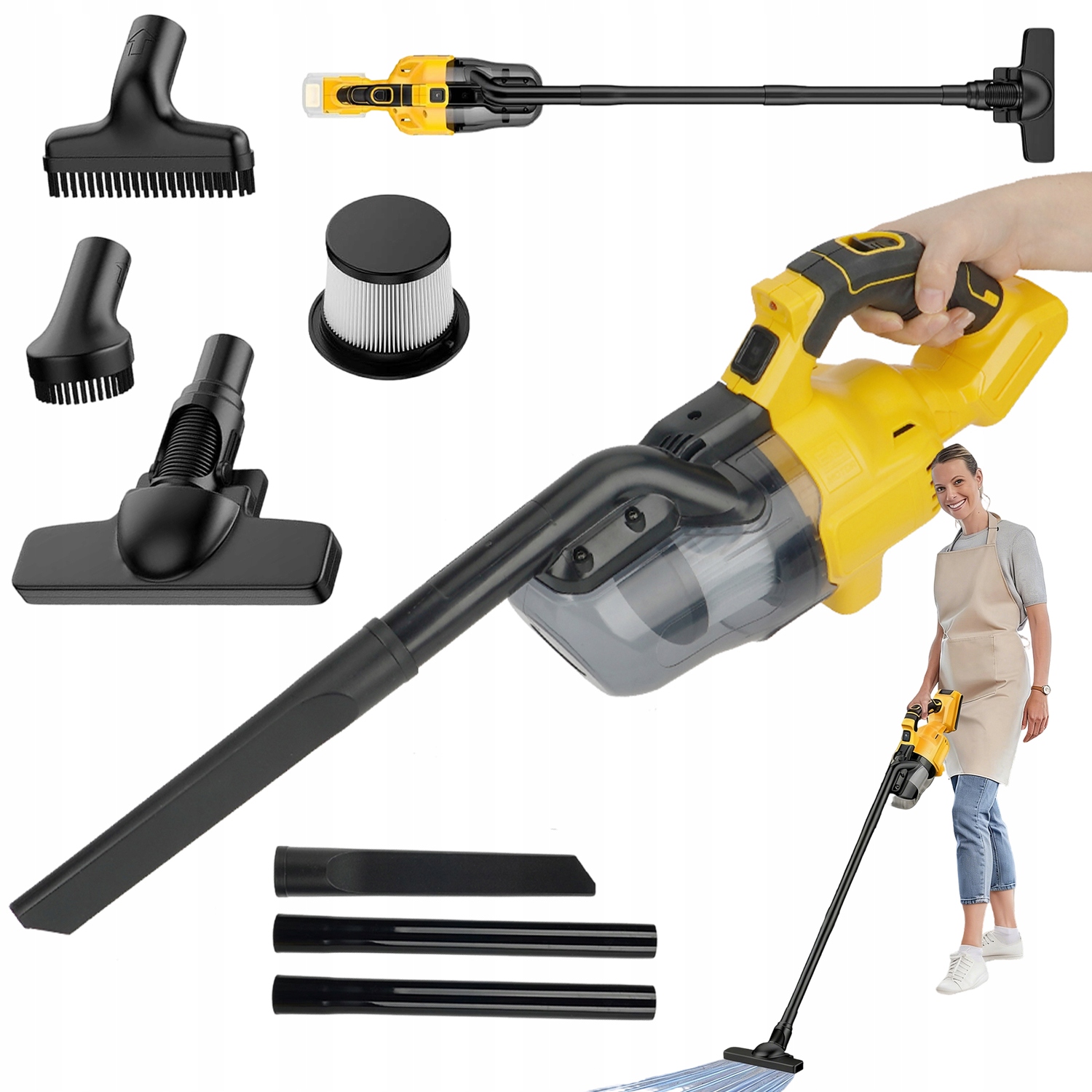 Vysavač Ruční Akumulátorový 20KPA Sací Výkon Pro Domácnost A Auto