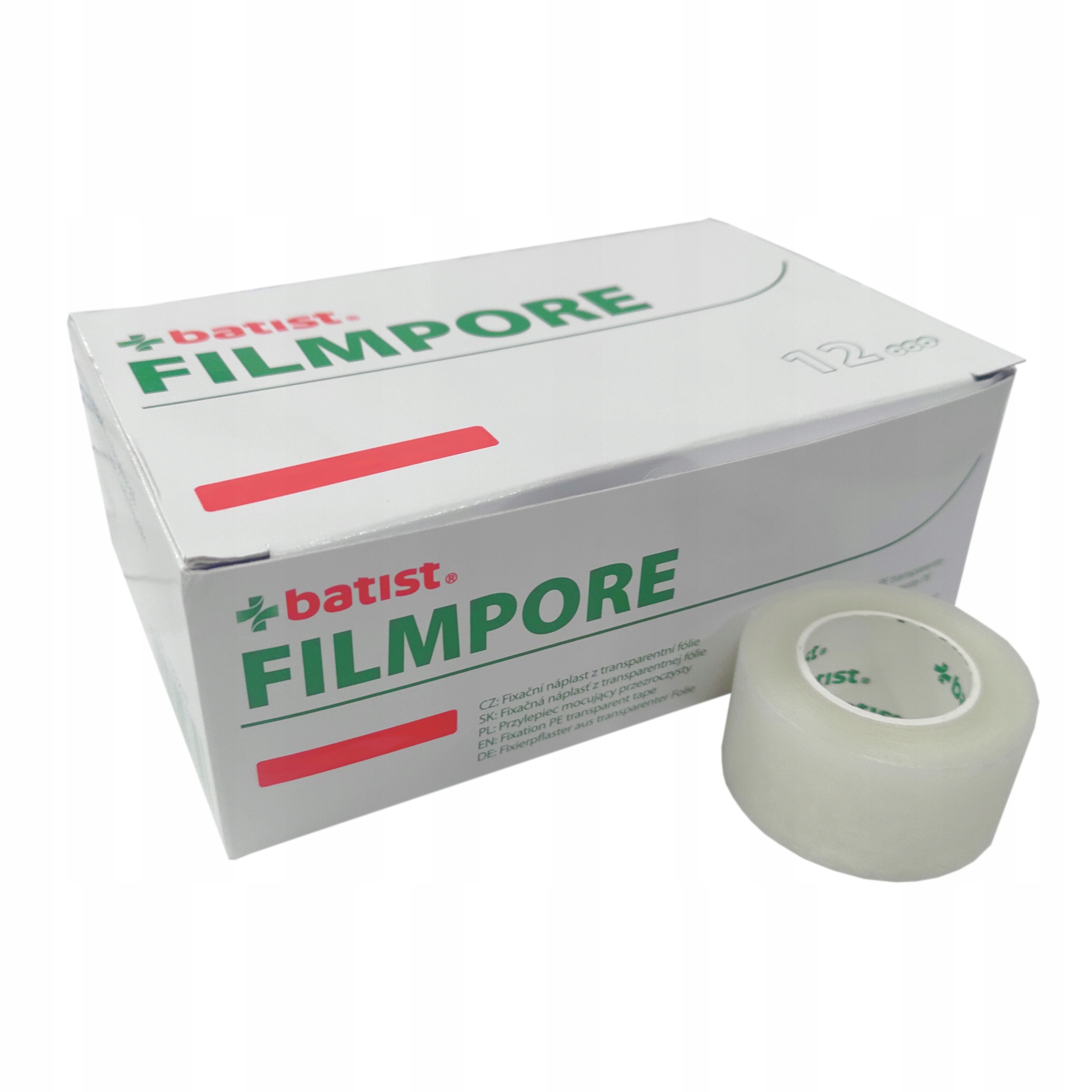 

Batist- plaster Filmpore 2,5cmx9,15 m 12 sztuk