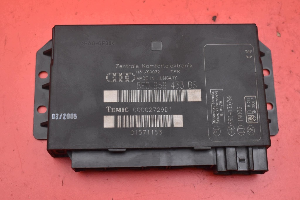 unité commande confort 8E0959433BS AUDI A4 B7 2.0 TDI 140 KM 04-08