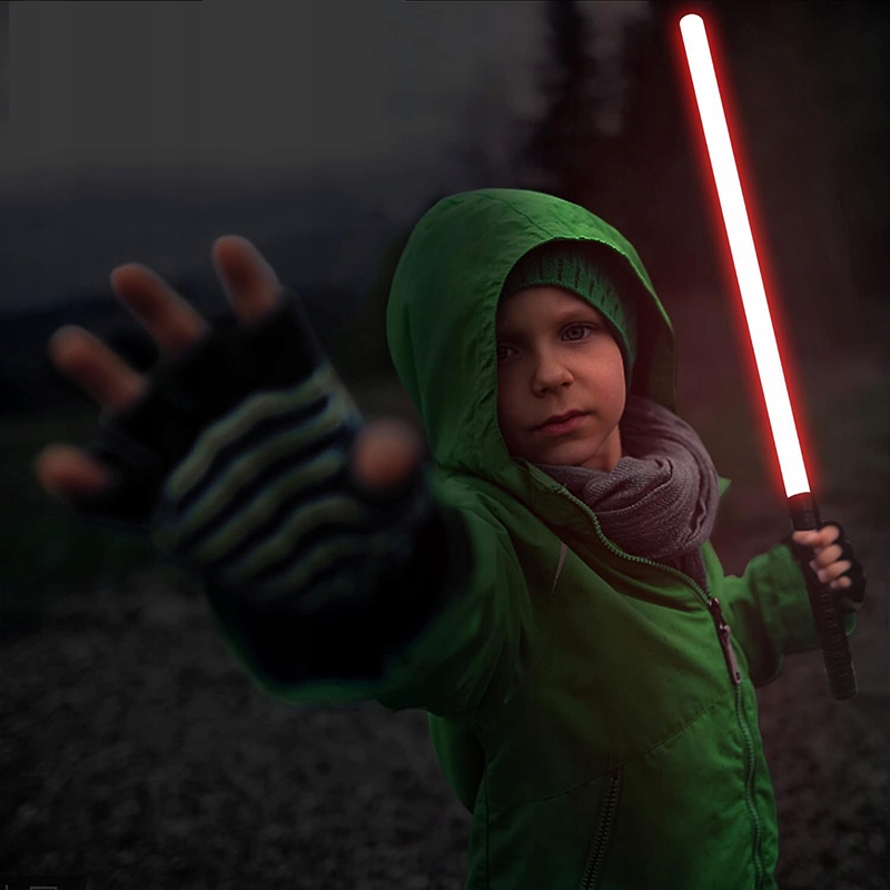 STAR WAR MIECZ ŚWIETLNY DŹWIĘK ŚWIECĄCY 80CM ZABAWKA METALOWY UCHWYT RGB Marka bez marki