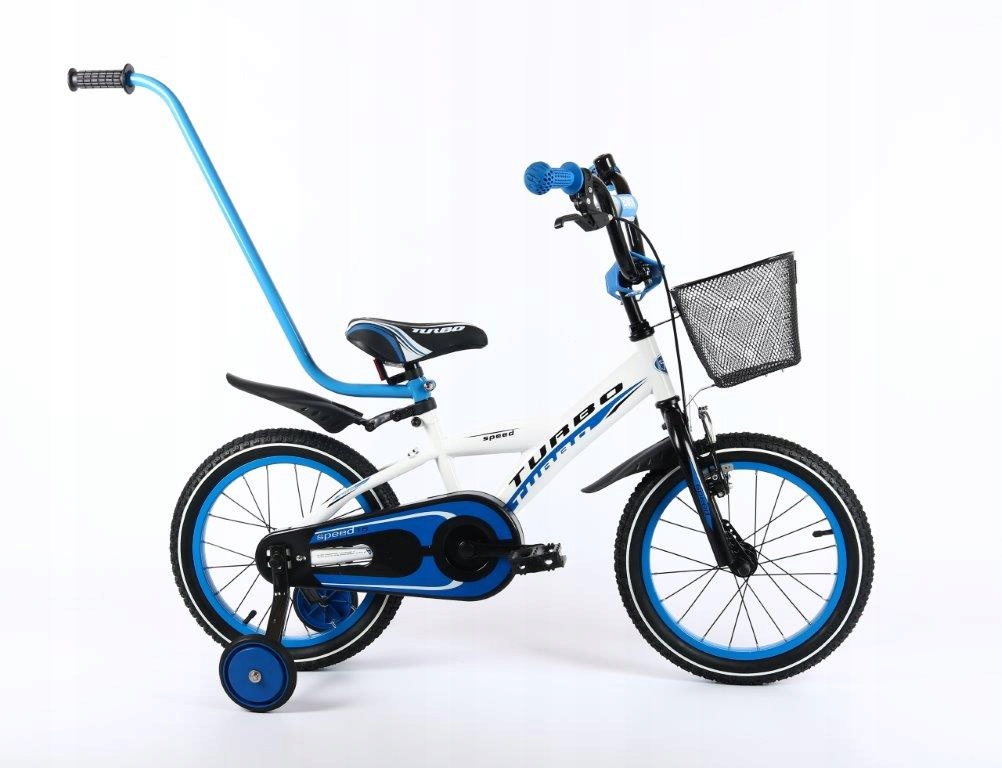 Rower dla chłopca 16" Bmx Turbo Polski Producent biało niebieski