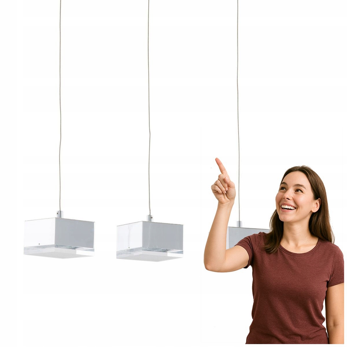 Elegantní závěsná Led lampa Seth Chrom 3xSvětlo Italux