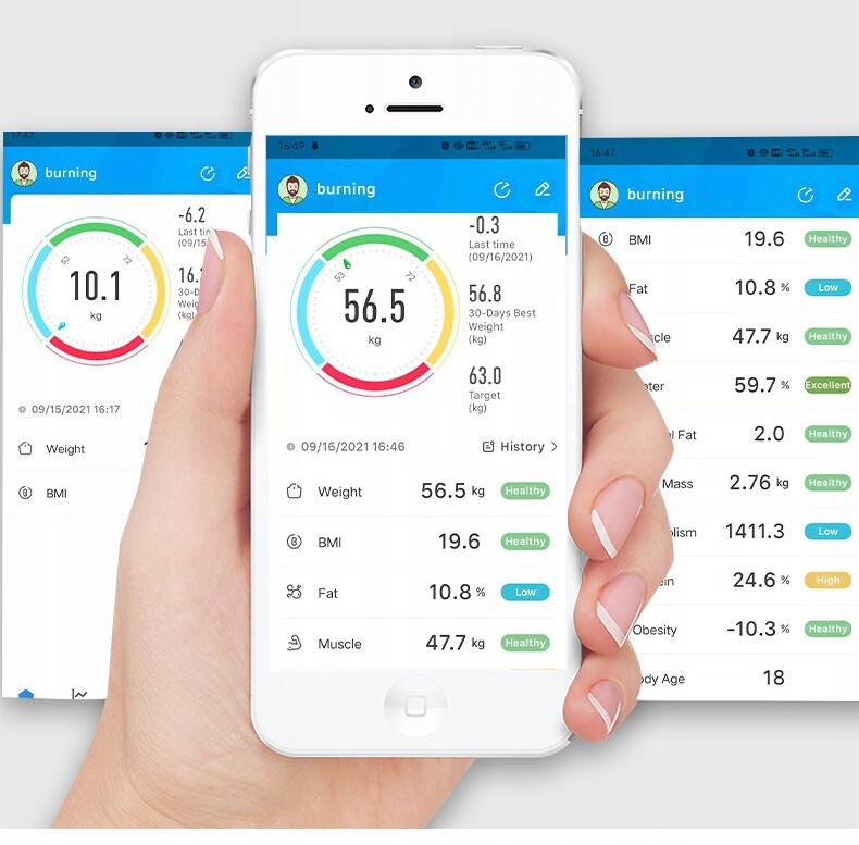 INTELIGENTNA WAGA ŁAZIENKOWA ANALITYCZNA SZKLANA Marka Inna