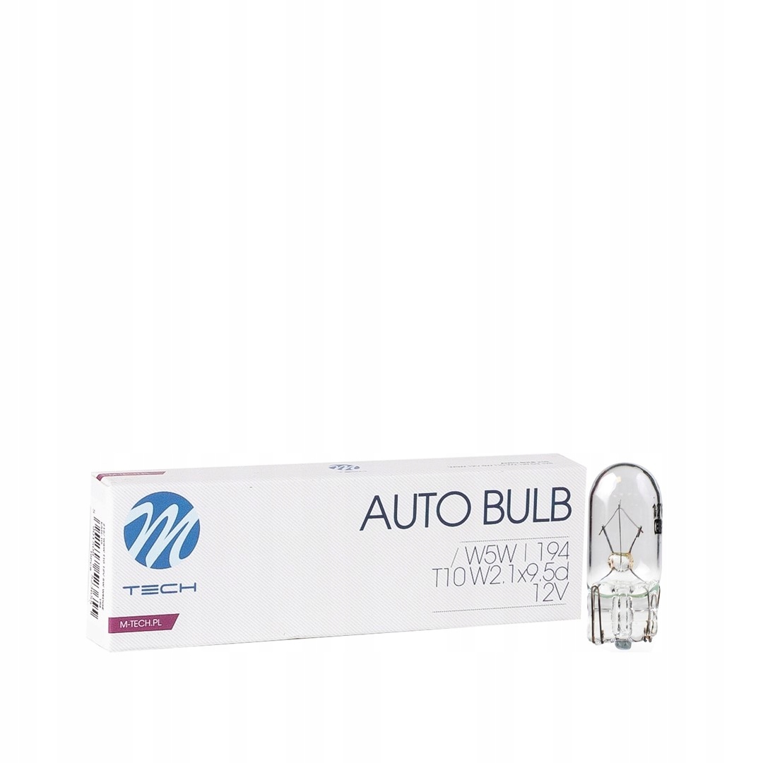 Żarówki M-tech W5W T10 12V 5W W2.1x9.5d 10szt. postojówka tablicy wnętrza