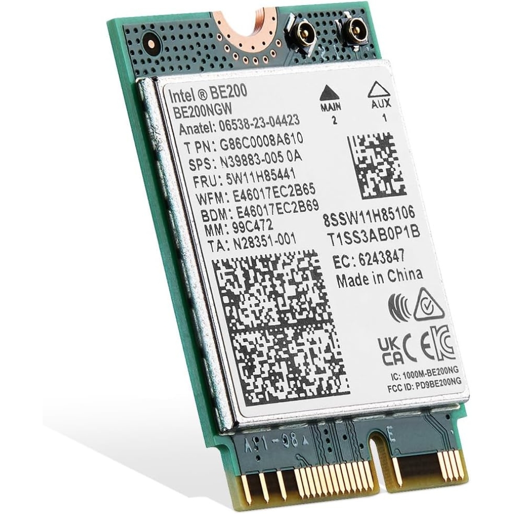 Binardat WiFi karta M.2 BE200 síťový adaptér s Bluetooth 5,4