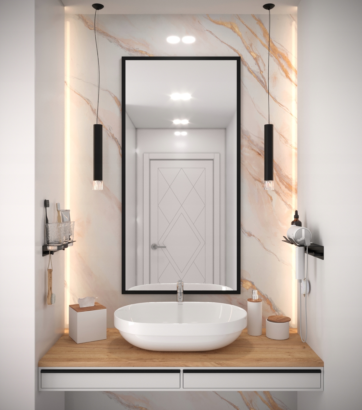 Lustro ścienne prostokąt pion/poziom DALLAS 140x60 Marka inna marka